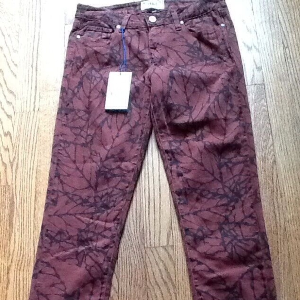 PAIGE PRINTED MIDRISE SKYLINE SKINNY JEANS sz 27